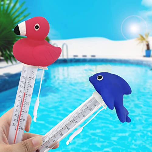 Schwimmendes Poolthermometer, Wasserthermometer in Entenform, bruchsicheres schwimmendes Thermometer mit Schnur für Innen- und Außenschwimmbäder – Bild 4