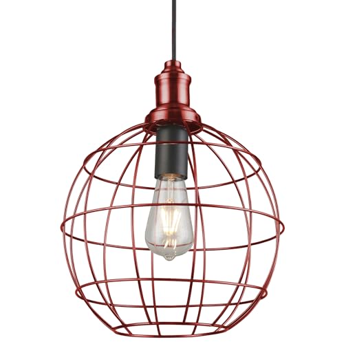 Suspension GTV VIELA - suspension boule en métal vieil or, Ø 29 cm, design loft & industriel, plafonnier décoratif, douille E27 à une ampoule