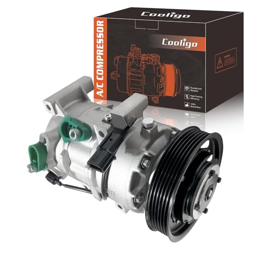 Image of A /C Air Conditioner Compressor with Clutch Fit for 2012-2017 Hyundai Accent | for 2012-2017 Kia Rio 1.6L L4,Replaces 977011R100,977011R100DR,977011W600 with (Automatic Temperature Control) CO 20765C