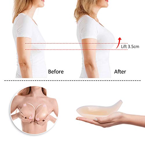 Adhesive Bra Breast Lift - Invisible Lift Nipple Covers Deep V Reusable Silicone Sticky Pasties For Women Prevent Breast Sagging #TOP4