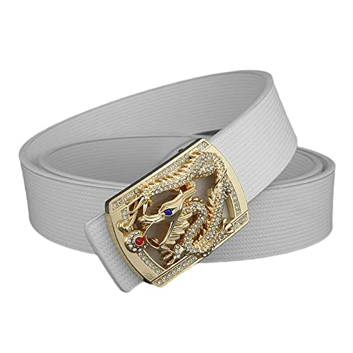 Ceinture pour homme avec boucle dragon en alliage de cristal pour jeans et pantalon de travail