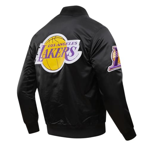 Pro Standard Mens NBA Los Angeles Lakers Classic Satin Satin Jacket Black 3Xl - Image 4