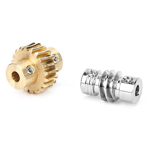 Image of Worm Gear Set, 20: 1 Bronze Worm Gear Wheel and Metal Shaft, High Torsion Worm Gear Replace for 4:1, Industrial Robot Parts for DIY Project