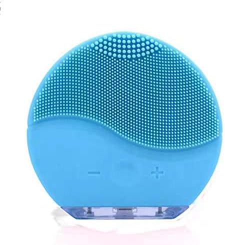 Facial Cleansing Brush,Waterproof & Silicon Facial Cleaner,Electric Masager Cleansing System for Deep Cleansing Care,Face Massage Brush and USB Charging Cables (Blue)