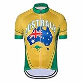 australien trikot kaufen 【Hochwertiger Stoff】Es ist superweich, hautfreundlich, leicht, lässt kühle Luft ein und leitet Feuchtigkeit von der Haut ab.Das Innenfutter besteht aus atmungsaktivem Kamm-Mesh-Gewebe für verbesserte Atmungsaktivität Schweiß sammelt sich nicht unter dem Hemd, KEIN Juckreiz und klebriges Gefühl, bietet eine effektive Feuchtigkeitstransportfähigkeit.