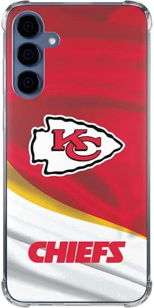 Skinit Clear Phone Case Compatible with Galaxy S24 - Officially Licensed NFL Kansas City Chiefs Design
