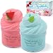 Keemanman 2 Pack Fluffy Cloud Slime Kit with Red Watermelon and Mint Charms, Scented DIY Slime Supplies for Girls and Boys, Stress Relief Toy for Kids Education, Party Favor, Gift and Birthday
