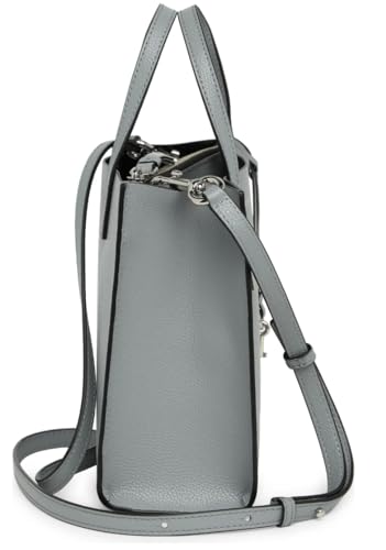 Marc Jacobs The Grind Mini Coated Leather Crossbody (Rock Grey)4