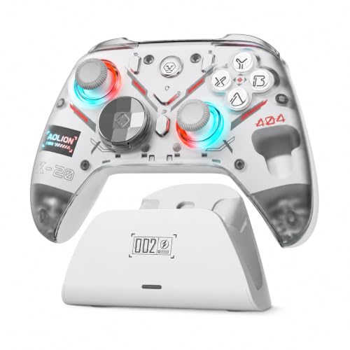 Image of Eelexa Wireless Tri-Mode TMR Controller for PC /Switch /Switch 2 /iOS /Android /Steam,Anti-Drift TMR Joysticks, 1000Hz Polling Rate, Hall Effect Triggers, RGB Lighting and Charging Dock