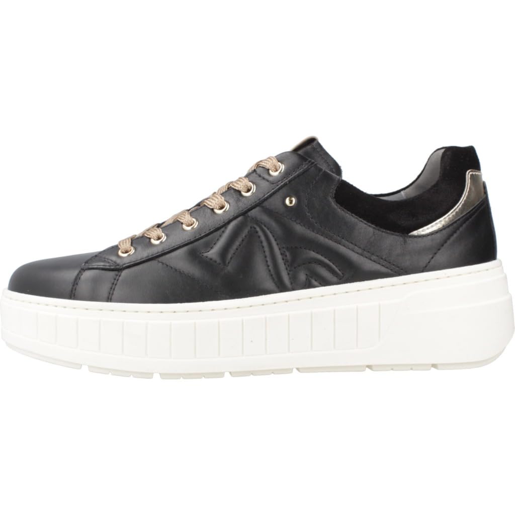 Nero Giardini I514200D Sneakers da Donna in Pelle Nera
