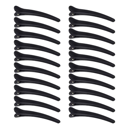 20 Pcs Duckbill Hair Clips for Sectioning and Styling No Crease Hair Clips for Gentle Hold Professional Salon Styling Clips Black