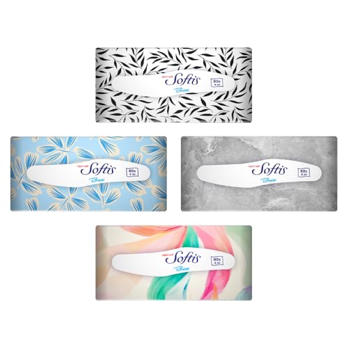 Softis Box 4-lagige Taschentücher – 10 Boxen Dermatologisch Getestete Hautverträglichkeit, Extrasanfte Taschentücher im Praktischen Spender, FSC-zertifiziert