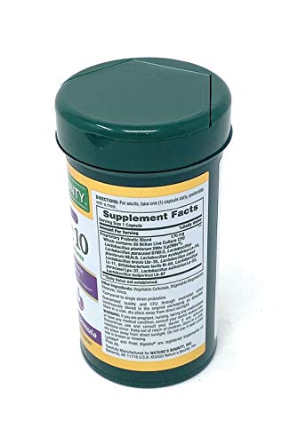 Nature's Bounty Ultra Strength Probiotic 10, Support for Digestive, Immune and Upper Respiratory Health, 70 Capsules