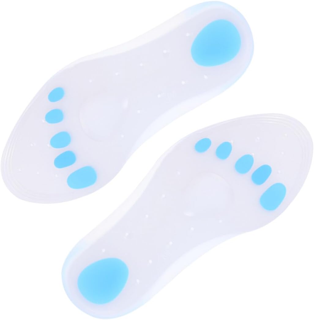 Healifty Silicone gel Shock Absorption Sports Insoles Thickened Breathable Sports Shoe Pads for Running Jumping Size 42-43