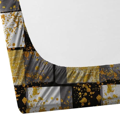 Image of Jashan Glace Cotton All Around Elastic Fitted Elegent Self Flower Print Queen Size Double Bed Bedsheet with 2 Pillow Covers Fits Upto Mattress of 10 Inches,Size - 72 x 78 x 10 Inches - Brown