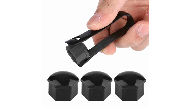 Image of 20pcs 19mm Car Wheel Nut,Nylon PA66 Car Wheel Nut Auto Hub Screw Cover Bolt Rims Exterior (Black)