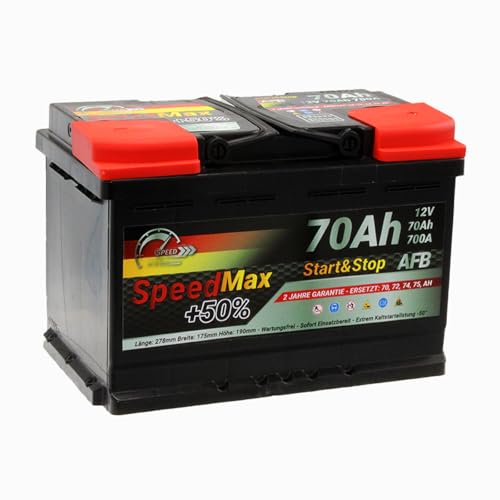 Autobatterie Speed Max 70Ah 700A Starterbatterie 12V Start&Stop AFB L3