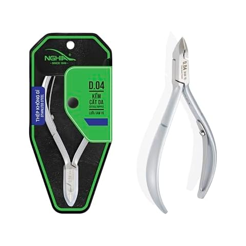 NGHIA Cuticle Nipper - D-04 JAW 14 | Stainless Steel | Durable and Sharp | Ergonomic Design | Grey Plated | Ideal for Salons and Home Use Cover