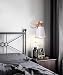 Goeco Lámpara de pared pantalla metal, Lámpara de pared decorativa madera, Lámpara...