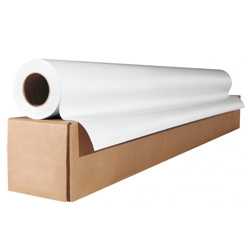 Tezraftaar® Paper Banquet Roll 100m x 1.20m White Disposable Banqueting Roll Table Cover Clothes for Christmas Catering Supply Wedding Birthday