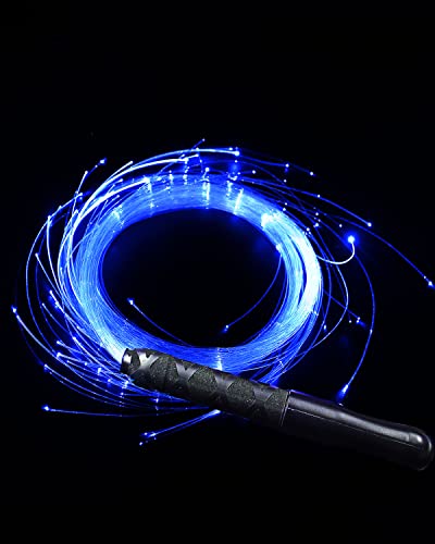 SZYICONG 6ft LED Fiber Optic Whip Dance USB Rechargeable 7 Colors 4 Modes Rainbow Bright Lights Effect Great for Rave Party Music Festival Stage Show Carnival Activities