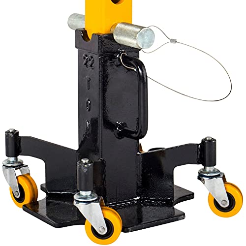 Omega Lift 22 Ton Jack Stands - Pin Style Stand With Heavy Duty Welded Steel - 4-Caster Spider Design With Handle For Easy Positioning - Extra Safety Great For Auto Repair Garage Shop - Pair #TOP2