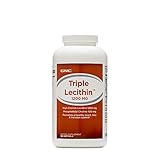 GNC Triple Lecithin 1200mg, 180 Softgels, Promotes a Healthy Heart, Liver and Nervous System