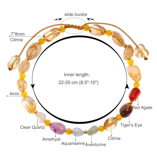 Image of 7 Chakra Crystals and Stones Anklet Irregular Tumbled Gems Beaded Ankle Bracelets for Women Spiritual Energy Meditation Yoga Healing Jewelry Mom's Gifts