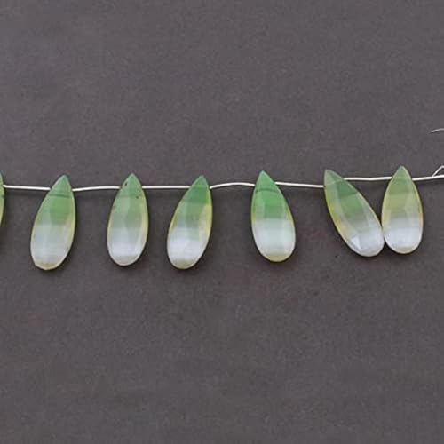 Chrysoprase perle briolette longue pour donner du volume à vos pendentifs