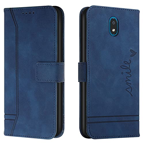 Lihondar Funda para LG K30 2019, Premium PU Cuero Billetera Tapa Flip Protectora Carcasa Libro Case Magnético con Tapa y Ranura para Tarjetas Piel Cartera para LG K30 2019 (Azul)