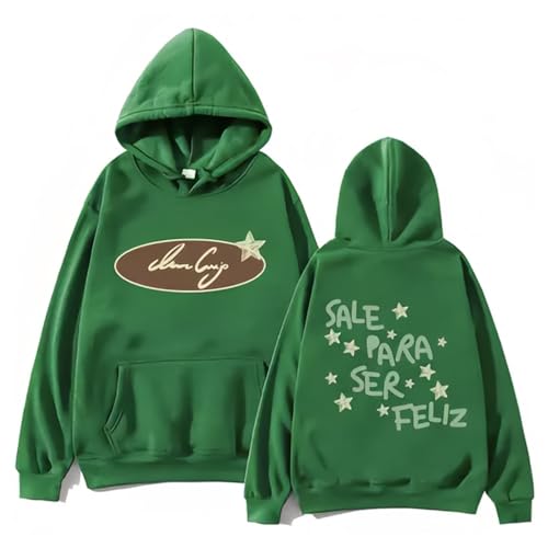 DIULEILAOMOU Ivan Cornejo Sale Para Ser Feliz Hoodie Mirada Tour Parte 2 Long Sleeve Streetwear Women Men Hooded Sweatshirt (X-Large Green)