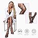 beizhou Black Ribbon Pantyhose for Women – High Waist Silky Sheer Slimming Tights with Criss-Cross Detail, Visual Leg Shaping – Comfortable Fashion Hosiery for Elegant Everyday Wear