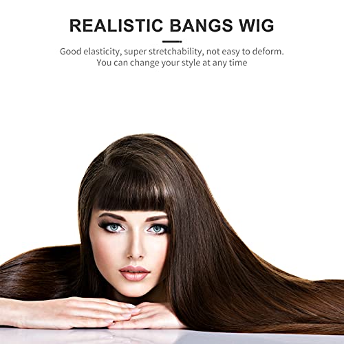 FRCOLOR Reta Longa Peruca Natural Humano Peruca Realista Reta Longa Peruca de Cosplay Do Partido Do