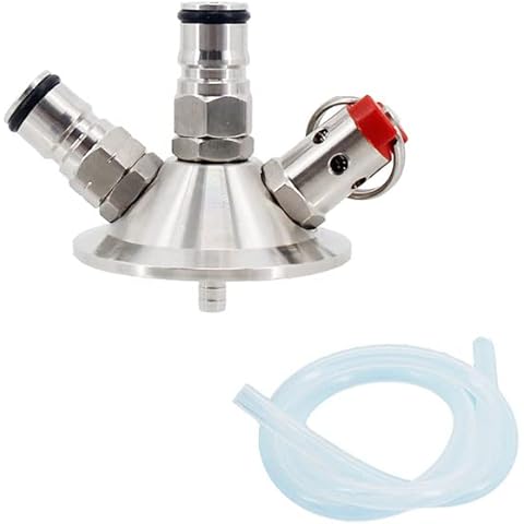 Semfeil Brew Homebrew Beer Ball Lock Adapter Tapping Head for Thead Sanke Kegs - 2 inch Tri-Clamp Commercial Keg Adapter Cover