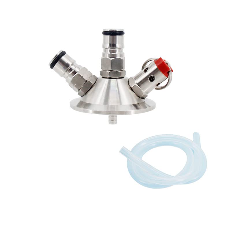 Semfeil Brew Homebrew Beer Ball Lock Adapter Tapping Head for Thead Sanke Kegs - 2 inch Tri-Clamp Commercial Keg Adapter