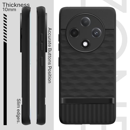 Image of Amazon Basics Back Cover for Oppo F27 Pro Plus 5G| Full Camera Protection | TPU Soft Flexible Shockproof Back Case(Black)