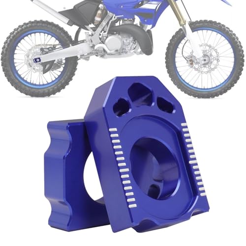 BIUGERCN Motorrad Hinterachse Block Kettenspanner Einsteller für YZ125 250 WR250F 02-23 YZ250F YZ450F 03-08 YZ125X 17-23 YZ250X YZ450FX 16-23 YZ250FX 15-23 WR450F 04-23 WR2 50R WR250X 07-20 Blau