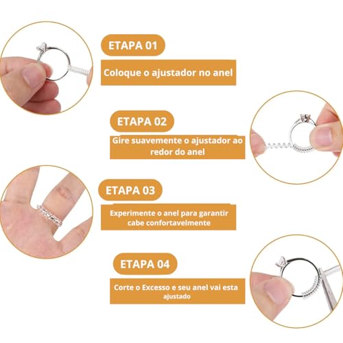 Ajustador de tamanho de anel 4 peças Ring 04 Bugigamix Ajustador De Anel Aliança Redutor Silicone De
