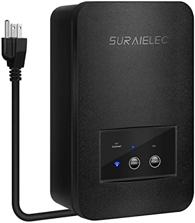 Suraielec 120W Smart Wi-Fi Low Voltage Transformer, Schedule and Timer, 120V AC to 12V 15V AC, Work with Alexa & Google Assistant, Landscape Transformer with Individually Controlled Outputs