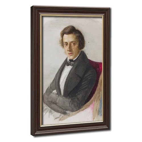 Portrait de Frederic Chopin sur toile haute définition - Décoration murale WCYB 50,8 x 76,2 cm