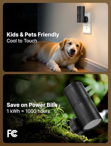 Lot de 4 veilleuses LED avec capteur du crépuscule à l'aube, luminosité réglable de 0 à 100 lumens, blanc doux 3000 K, design fin à brancher – vue 4