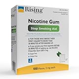 Rising Health - Nicotine Polacrilex Coated Gum 2 mg (Nicotine), Coated Mint Flavor, Stop Smoking Aid; Quit Smoking with Nicotine Gum, 100 Count (2mg)