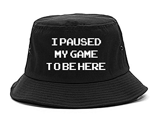 I Paused My Game to Be Here Gamer Mens Bucket Hat Black