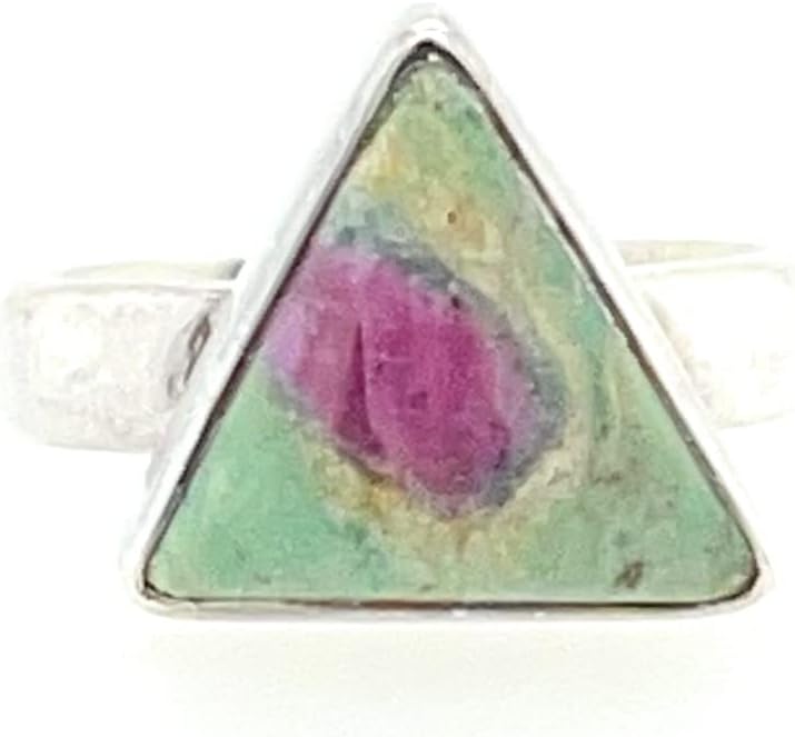 Natural Ruby in Fuchsite 925 Solid Sterling Silver Ring Size 5 - Image 6