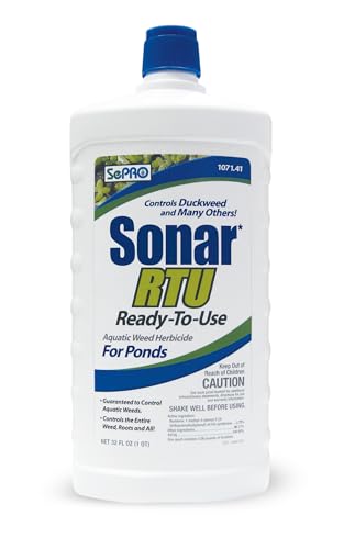 Sonar RTU (Ready-to-Use) Aquatic Herbicide 1 Quart, Systemic Weed Control for Duckweed and More - No Mixing or Equipment Needed - EPA Approved, Season-Long Treatment, Safe for Fish & Wildlife