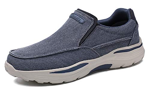 GOSPT Men's Slip on Canvas Shoes Comfortable Casual Loafers Driving Moccasins