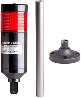 PTE-AP-102-R-B, Tower Light Kit, 56mm Modular LED, Red Lens 1 Stack, Steady, Black Body, 25