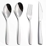 Langlebig und einfach zu bedienen: Silverware ist sicher für Geschirrspüler, verliert nicht seinen Glanz, wird nicht gefunden, Rost, Fade oder Säge; ideal für den täglichen Gebrauch; glatte Oberfläche, keine scharfen Kanten; sicher und komfortabel für Groß und Klein.