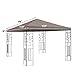 BenefitUSA Replacement Gazebo Canopy Top Patio Pavilion Cover Sunshade Polyester Single Tier, Taupe