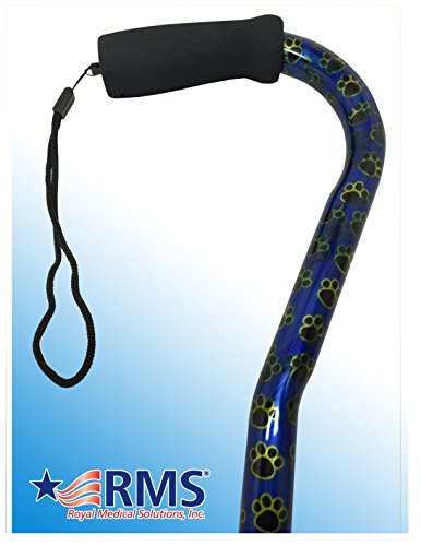 RMS Designer Cane with Adjustable Offset Handle (Puppy Paw)